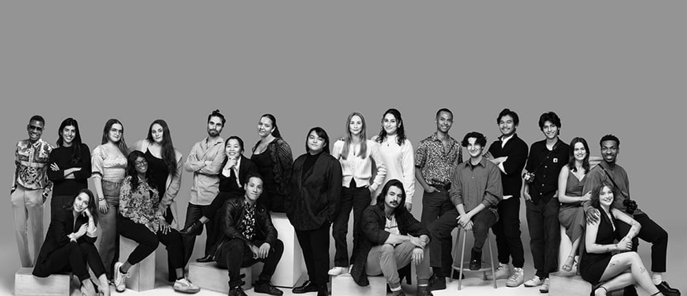 Foto de equipe em estúdio
